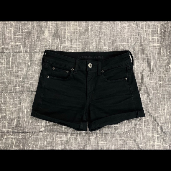 American Eagle Next Level Stretch Black Shorts - Picture 1 of 4